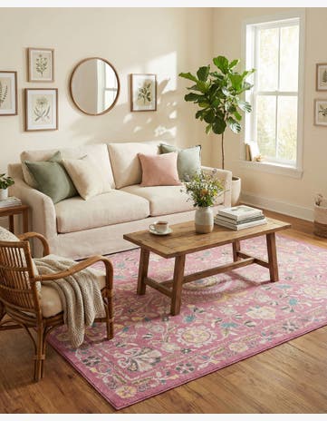 Dusty Pink Blossom Rug