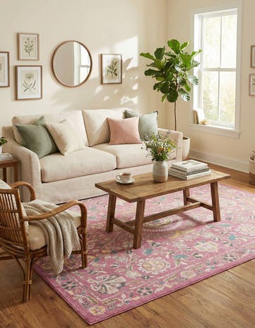 Dusty Pink Blossom Rug