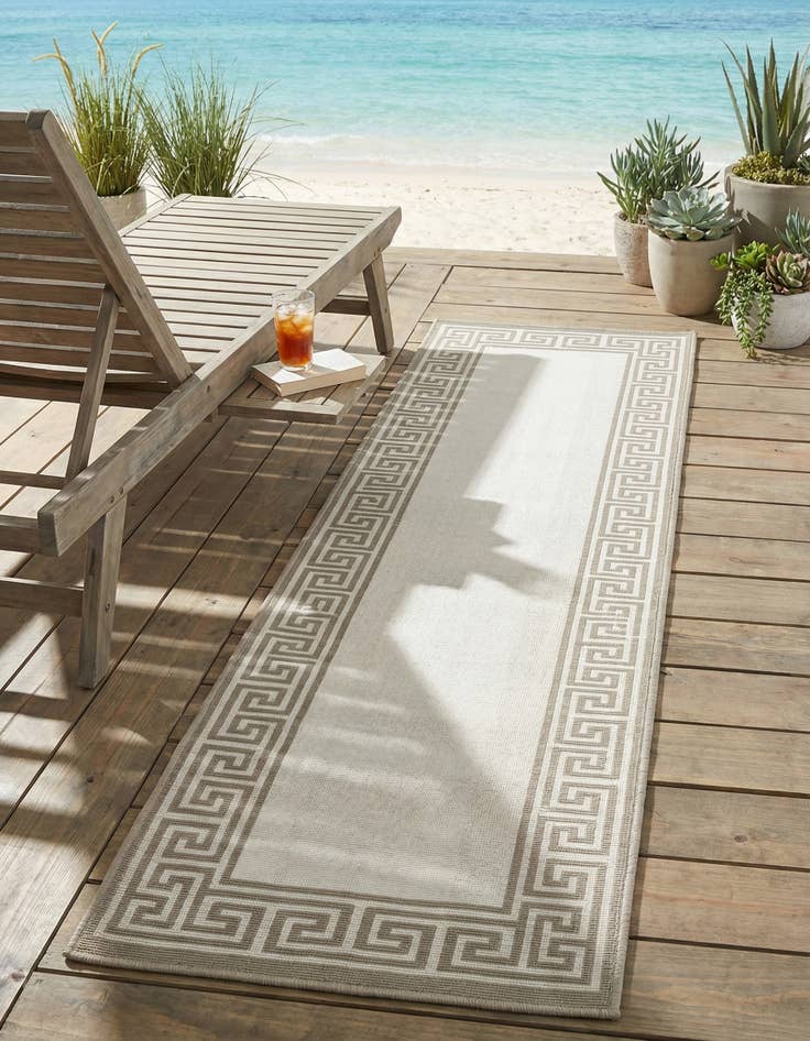 Detail image of 2' x 8' Washable Coastal Indoor / Outdoor Runner Rug