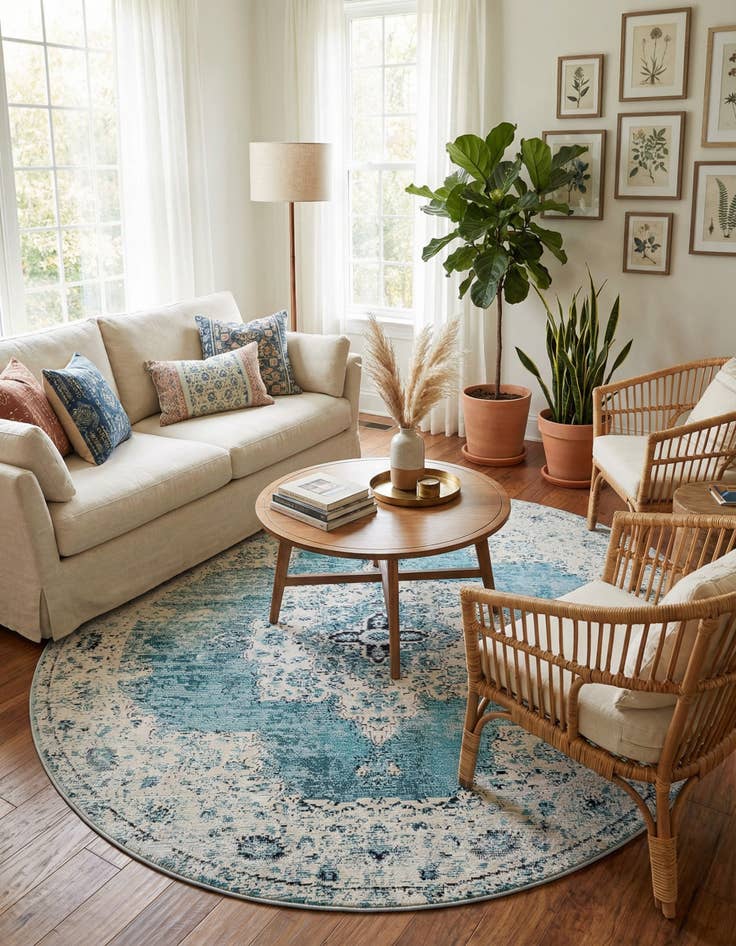 Detail image of 7' x 7' Amulet Round Rug