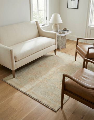 4' 2 x 5' 11 Hand Knotted Oushak Wool Rug