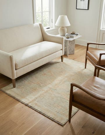 4' 2 x 5' 11 Hand Knotted Oushak Wool Rug