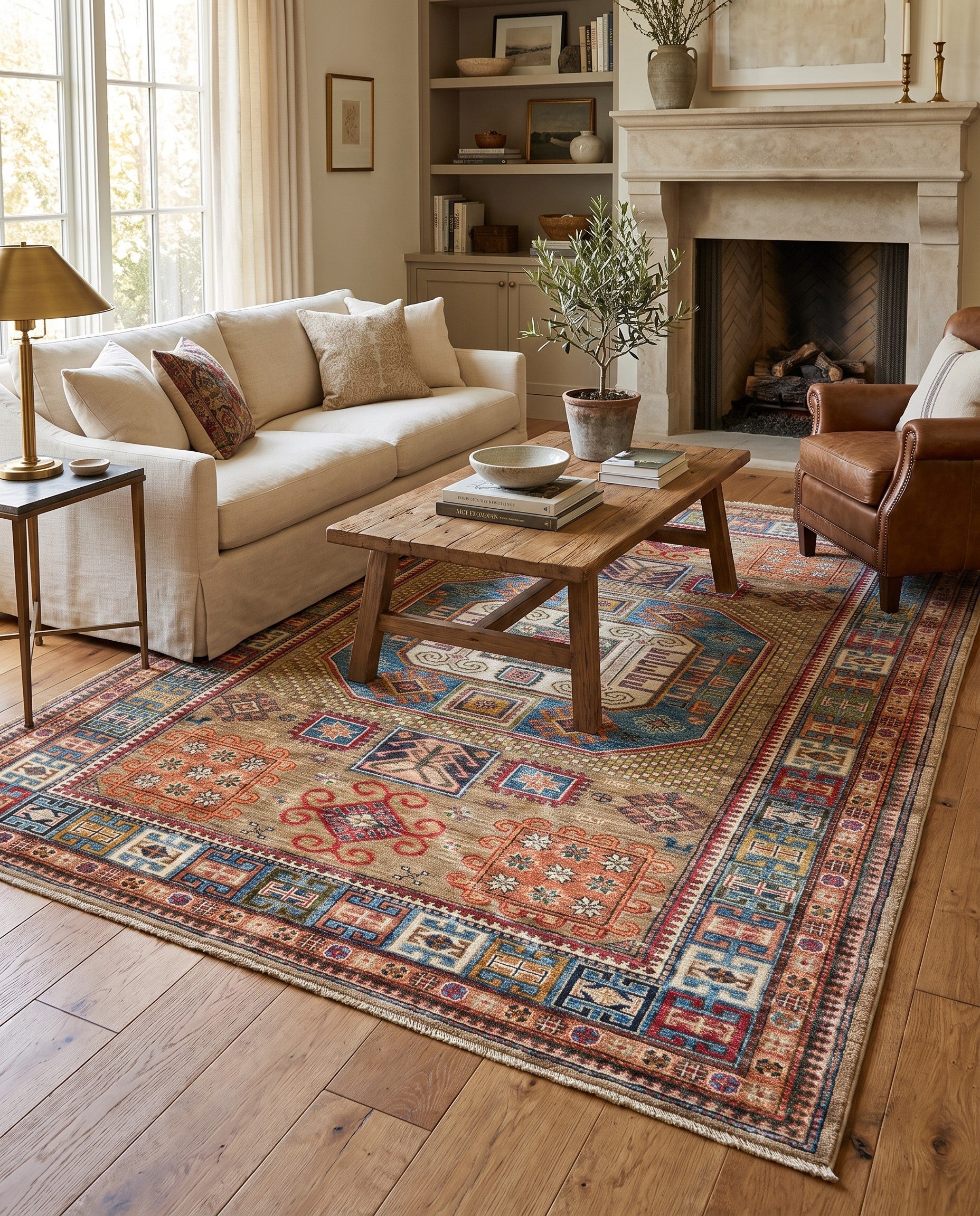 5' x 7' 1 Hand Knotted Kazak Rug