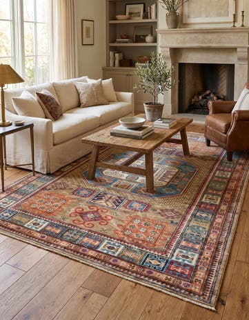 5' x 7' 1 Hand Knotted Kazak Rug