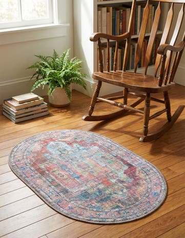 2' x 3' Washable Maahru Oval Rug