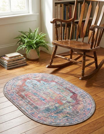 2' x 3' Washable Maahru Oval Rug