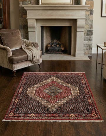 4' x 4' 9 Senneh Square Rug