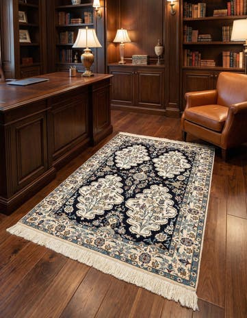 3' 5 x 4' 8 Hand Knotted Nain Rug