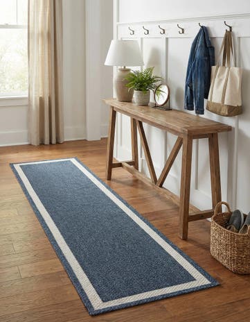 Navy Blue Georgia Runner Rug