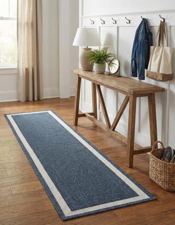 Navy Blue Georgia Runner Rug