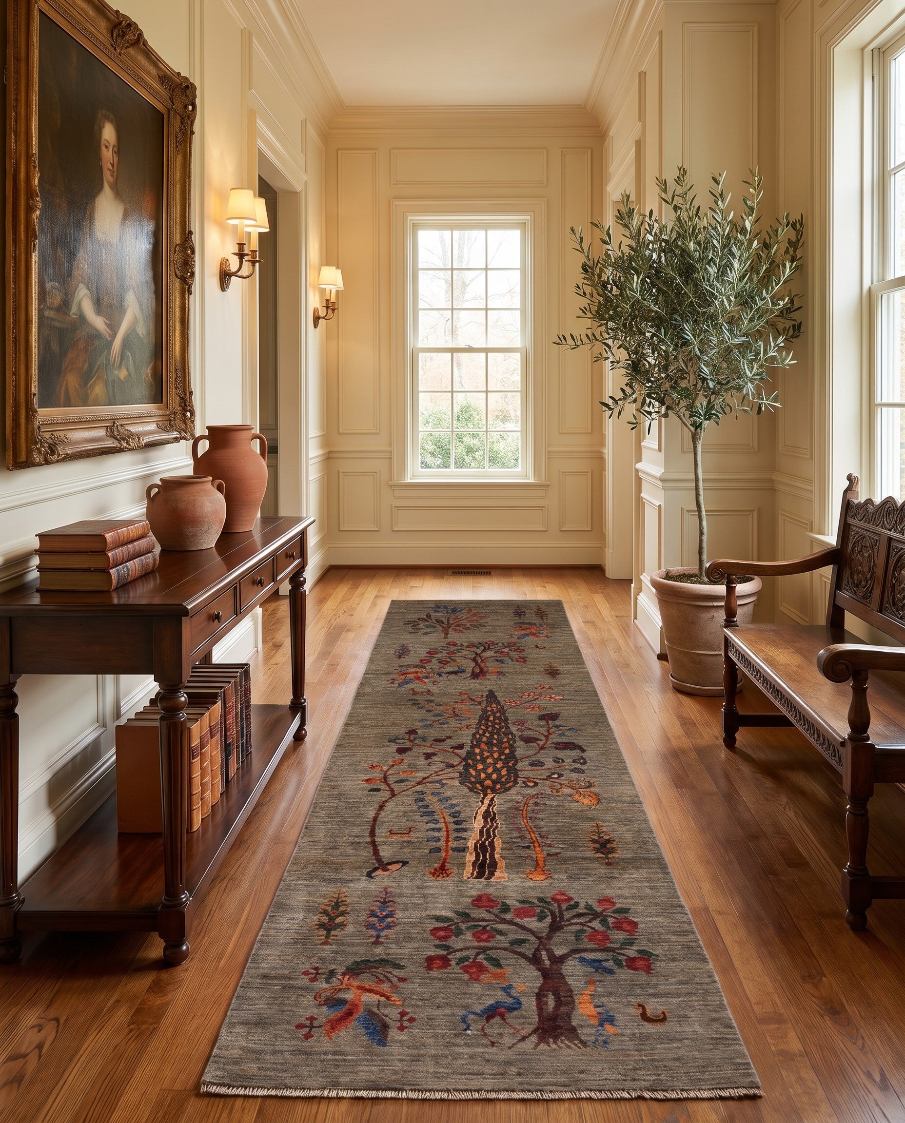 2' 9 x 9' 10 Hand Knotted Ariana Ziegler Runner Rug