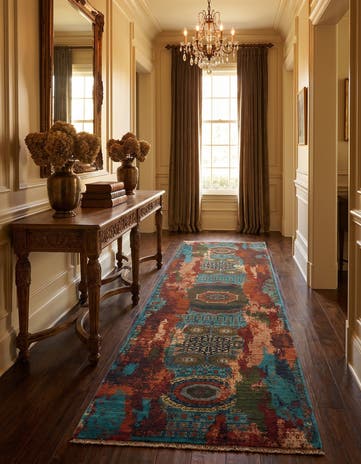 2' 9 x 9' 11 Hand Knotted Mamluk Ziegler Runner Rug