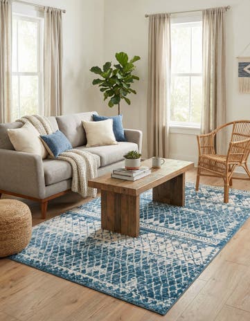 Blue Leipzig Rug