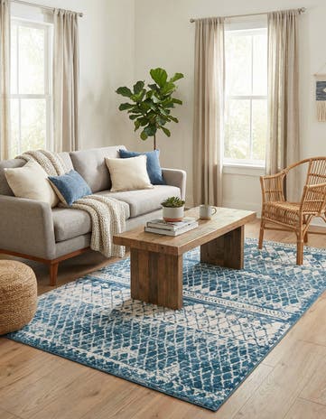 Blue Leipzig Rug
