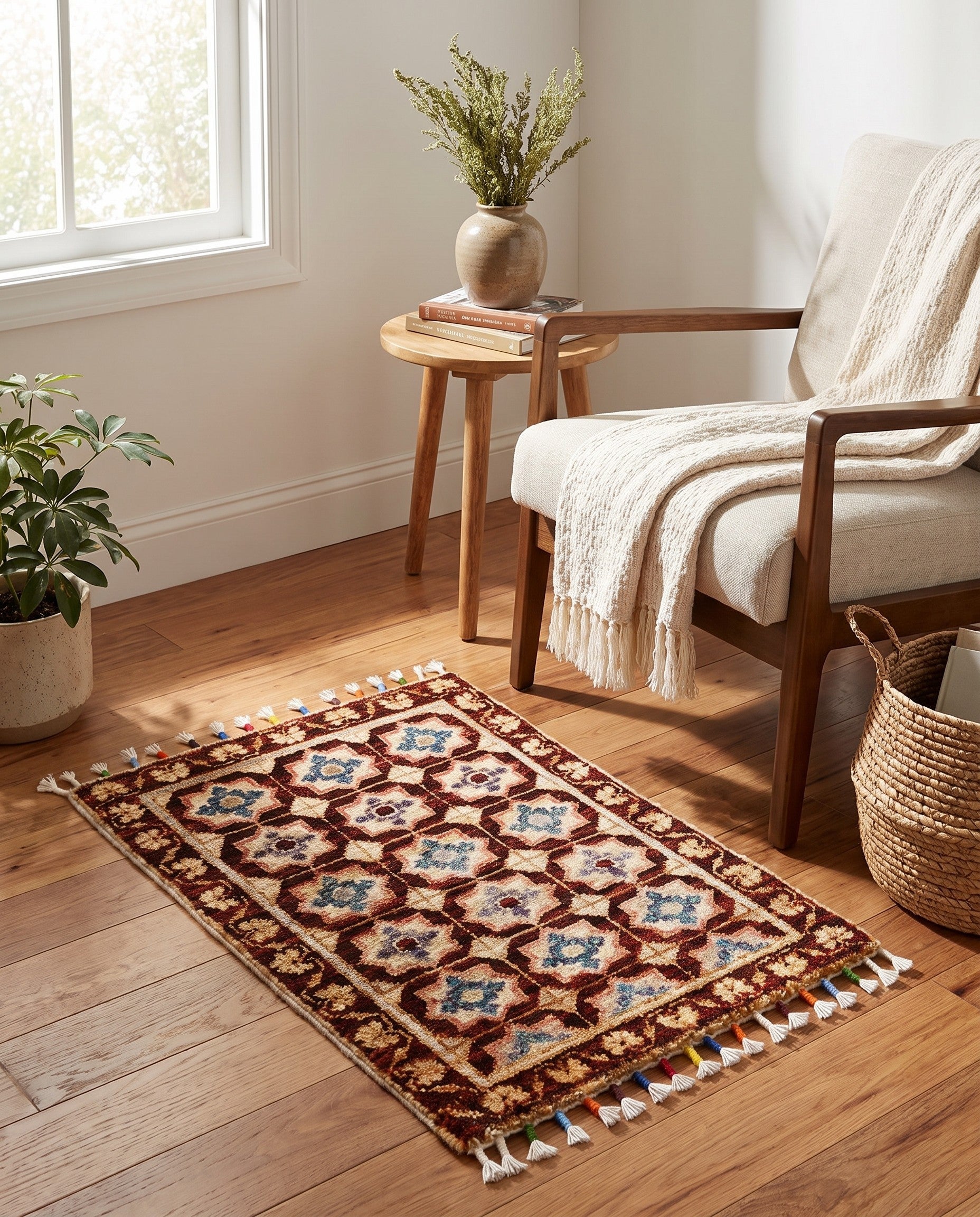 1' 5 x 2' 1 Hand Knotted Modern Ziegler Rug