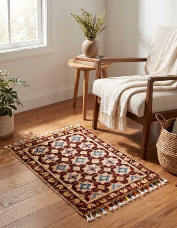 1' 5 x 2' 1 Hand Knotted Modern Ziegler Rug