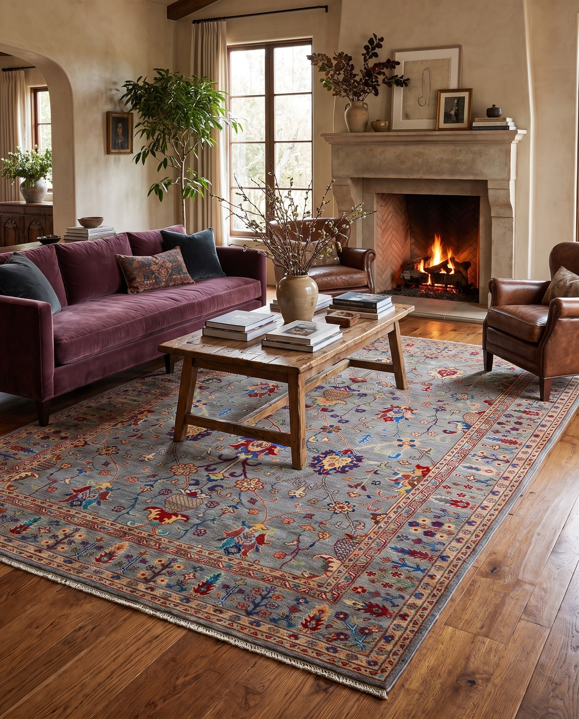 6' 8 x 9' 6 Hand Knotted Kazak Rug