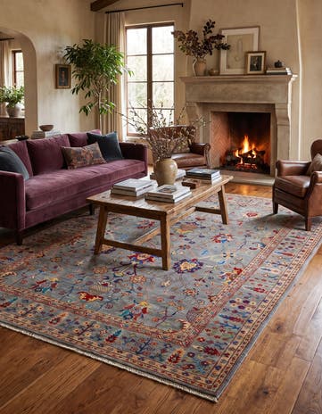 6' 8 x 9' 6 Hand Knotted Kazak Rug