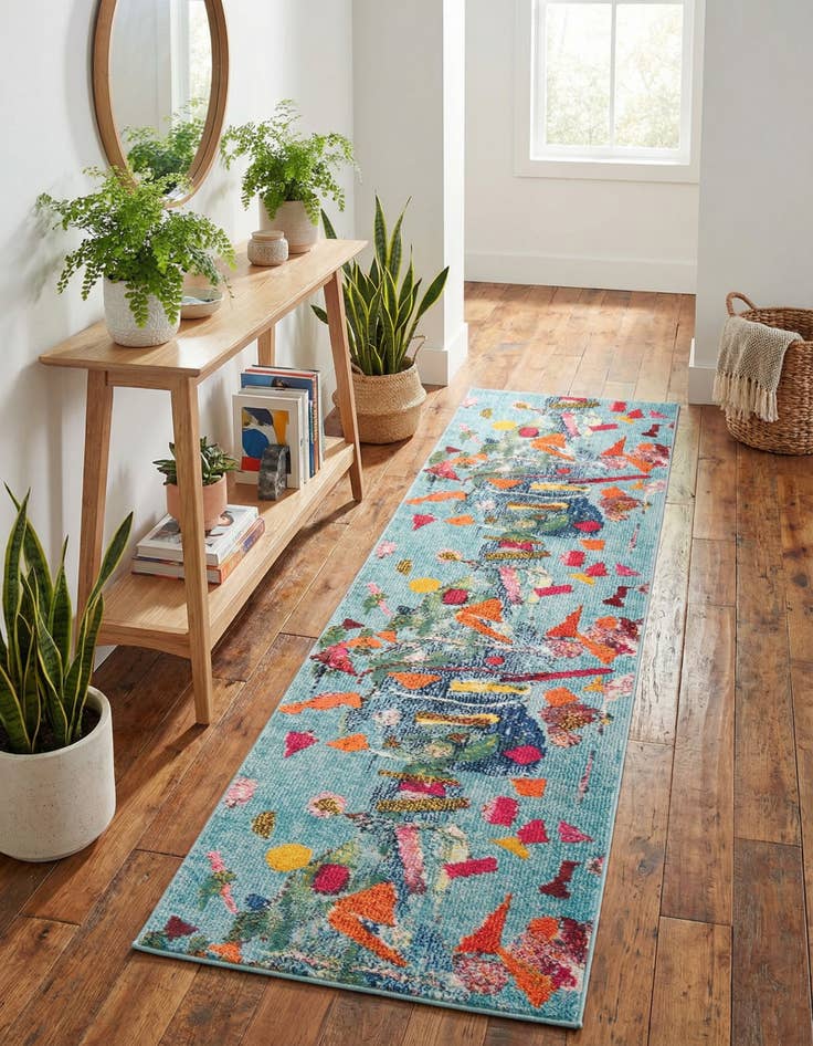 Detail image of 2' x 8'  Washable Vivid Runner Rug