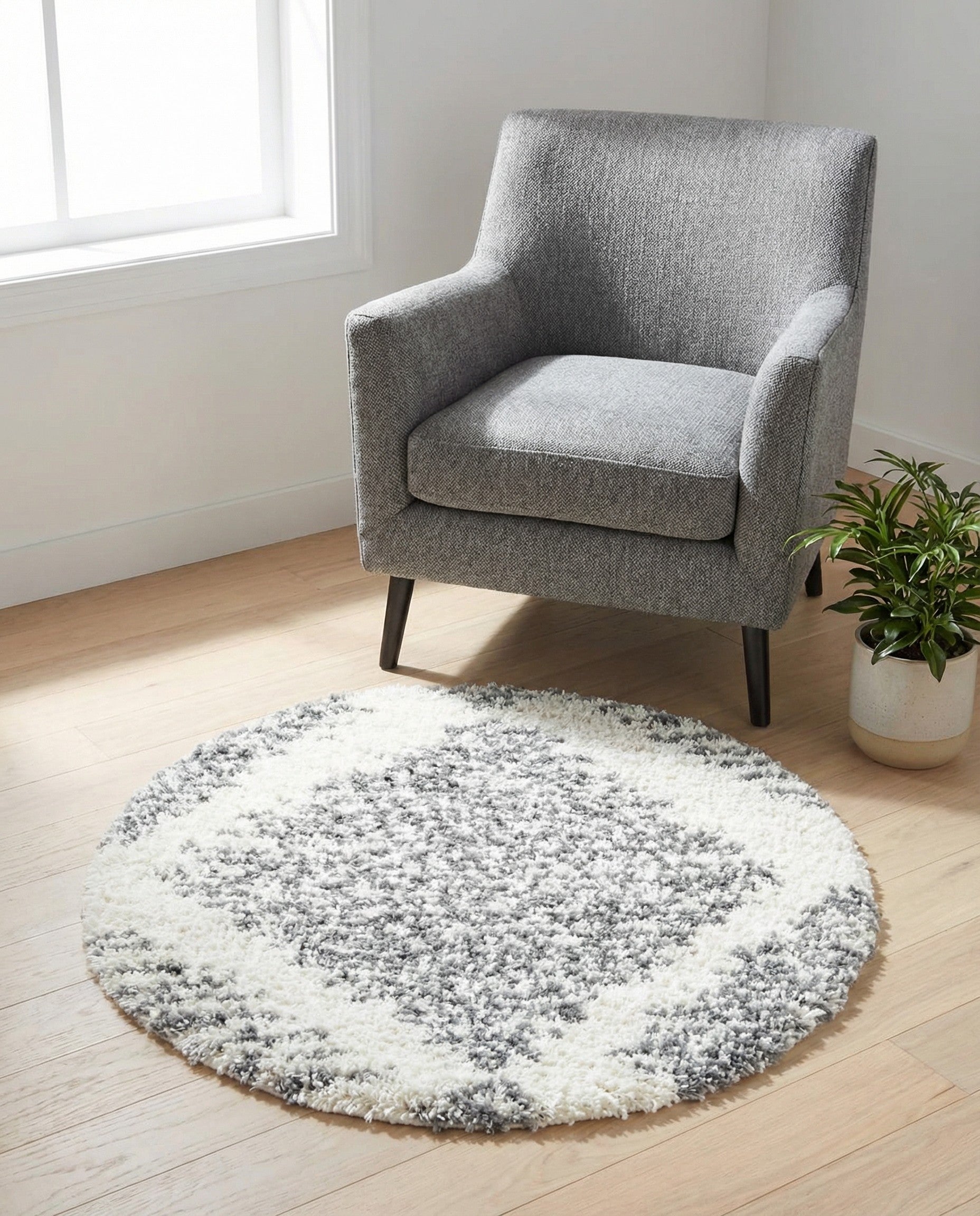 3' 3 x 3' 3 Serenity Shag Round Rug