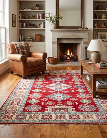 4' 2 x 6' Hand Knotted Kazak Rug