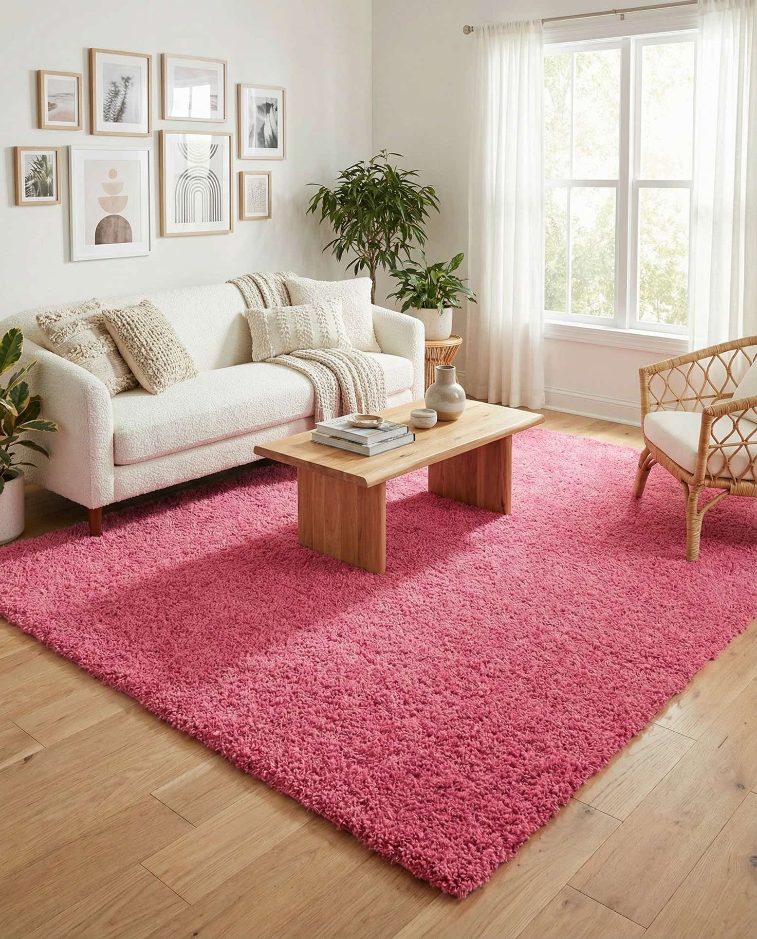 7' 10 x 11' Solid Shag Rug