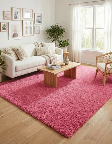 7' 10 x 11' Solid Shag Rug