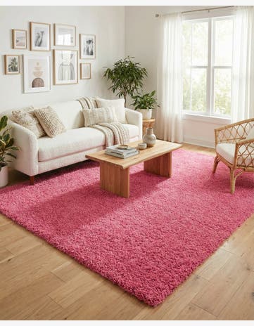 7' 10 x 11' Solid Shag Rug