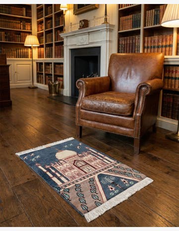 2' x 3' 1 Hand Knotted Lahour Oriental Wool Rug