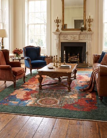 8' 2 x 11' 5 Hand Knotted Mamluk Ziegler Rug