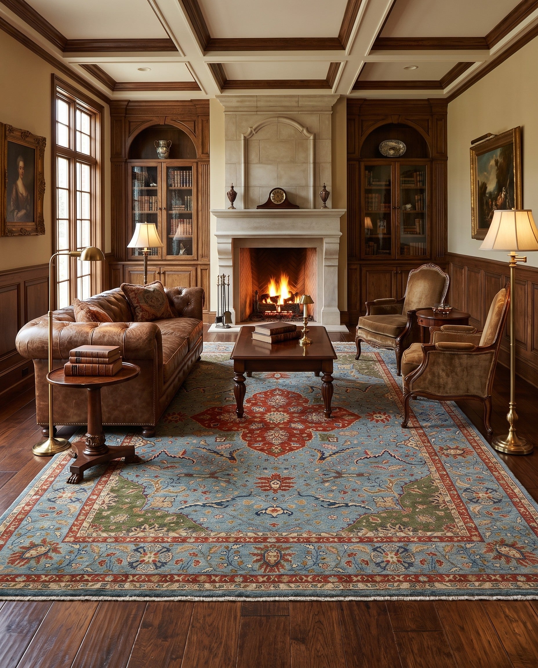 9' 9 x 13' 8 Hand Knotted Ziegler Rug