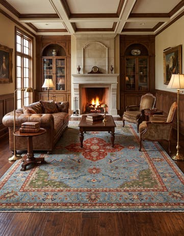 9' 9 x 13' 8 Hand Knotted Ziegler Rug
