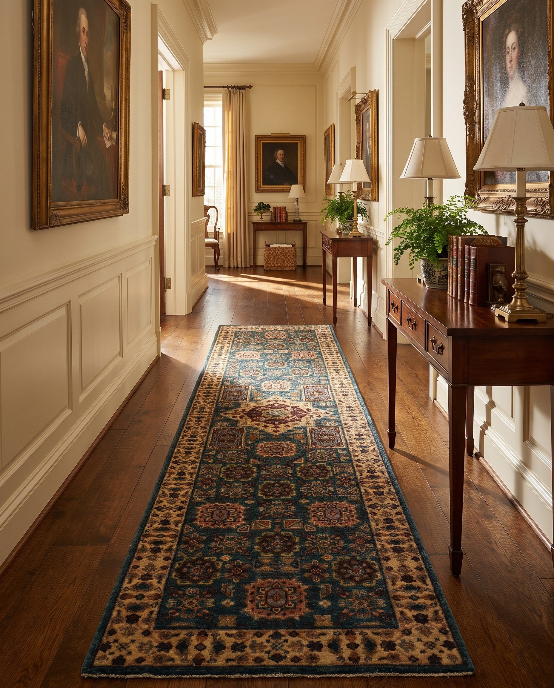 2' 8 x 9' 11 Hand Knotted Mamluk Ziegler Runner Rug