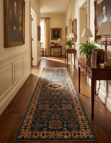 2' 8 x 9' 11 Hand Knotted Mamluk Ziegler Runner Rug