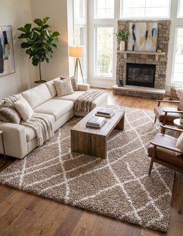 Khaki Soft Touch Shag Rug