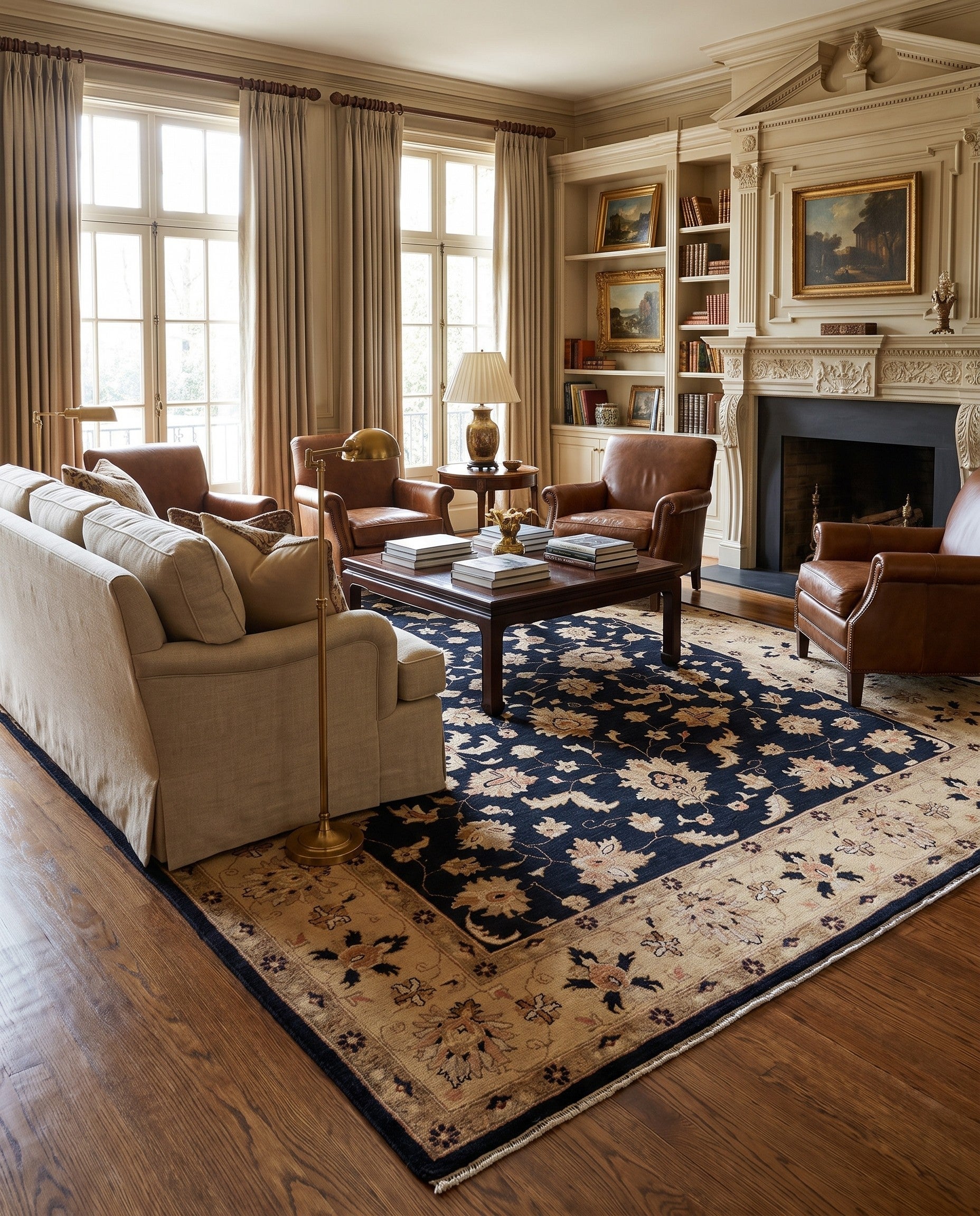 8' 1 x 10' 6 Hand Knotted Ziegler Rug