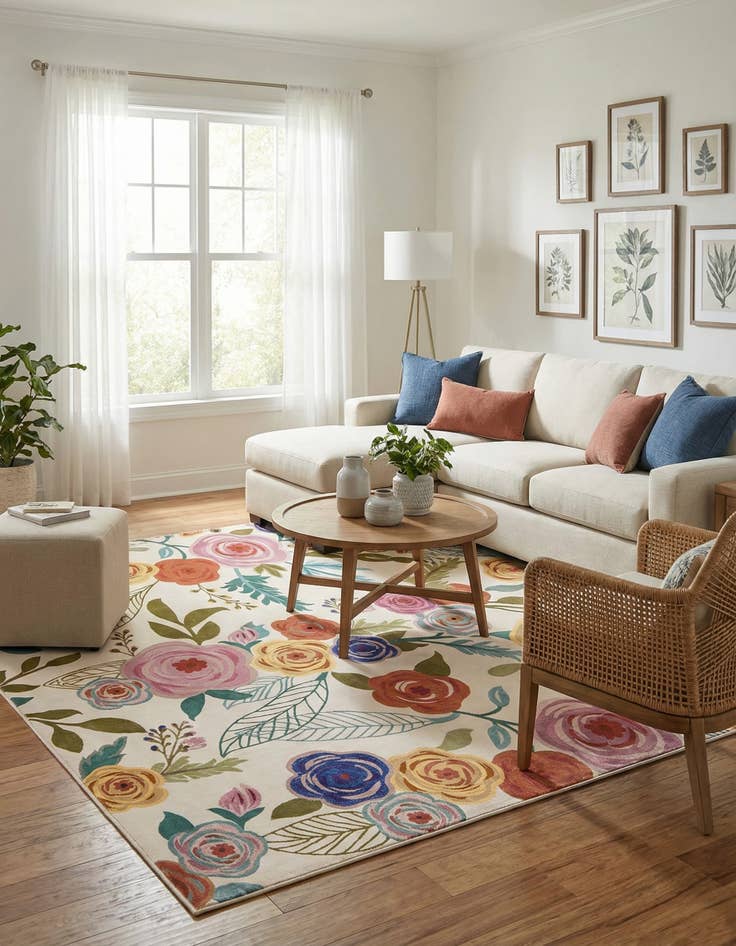 Detail image of 10' x 10' Blossom Square Rug