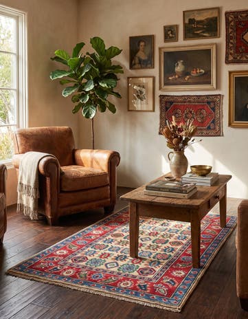 2' 9 x 4' 5 Hand Knotted Kazak Rug