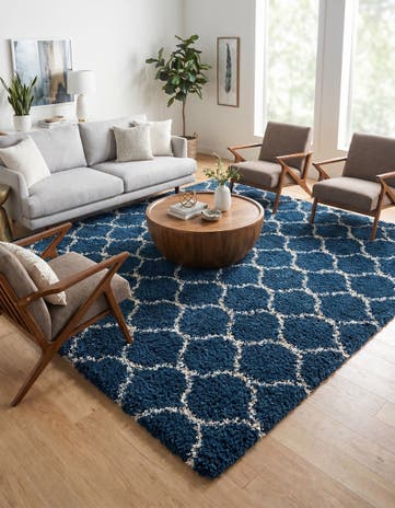 10' x 10' Lattice Shag Square Rug