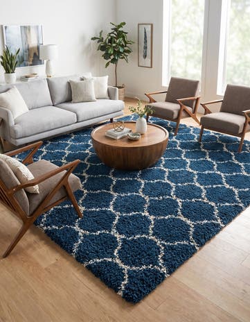 10' x 10' Lattice Shag Square Rug