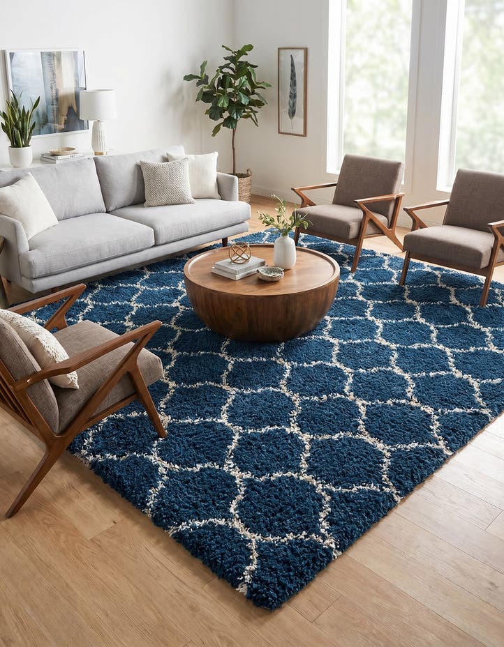10' x 10' Lattice Shag Square Rug