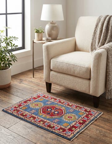 2' x 2' 10 Hand Knotted Kazak Rug