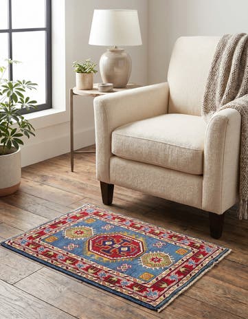 2' x 2' 10 Hand Knotted Kazak Rug
