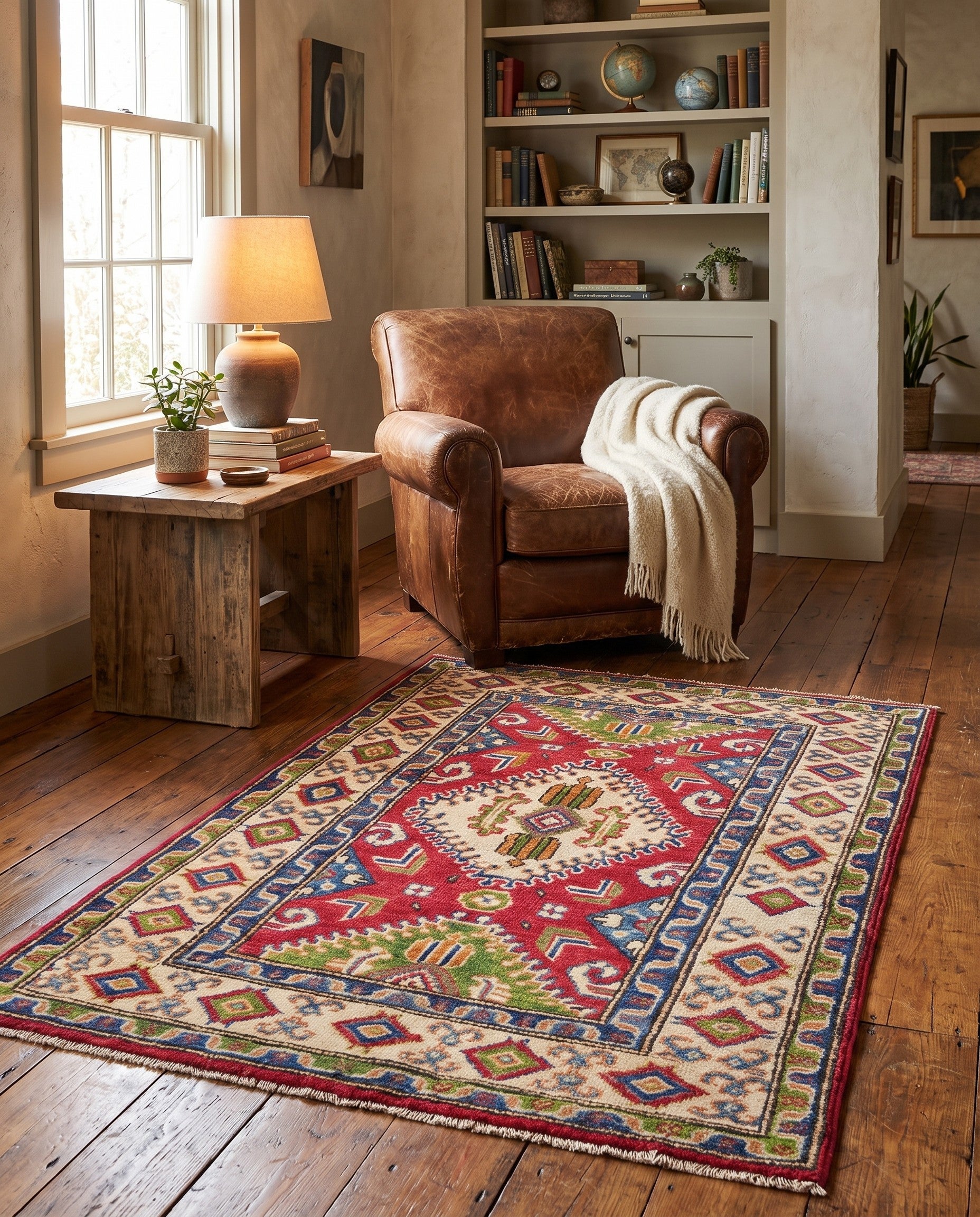 2' 9 x 4' Hand Knotted Kazak Rug
