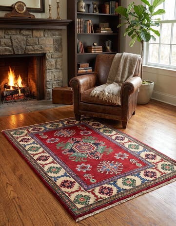 2' 9 x 4' Hand Knotted Kazak Rug