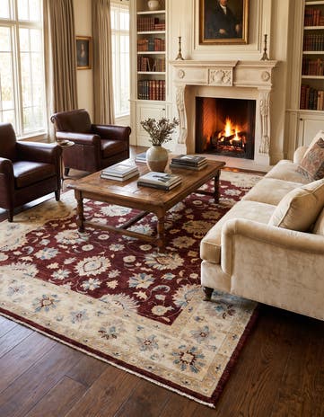 6' 10 x 9' 11 Hand Knotted Ziegler Rug