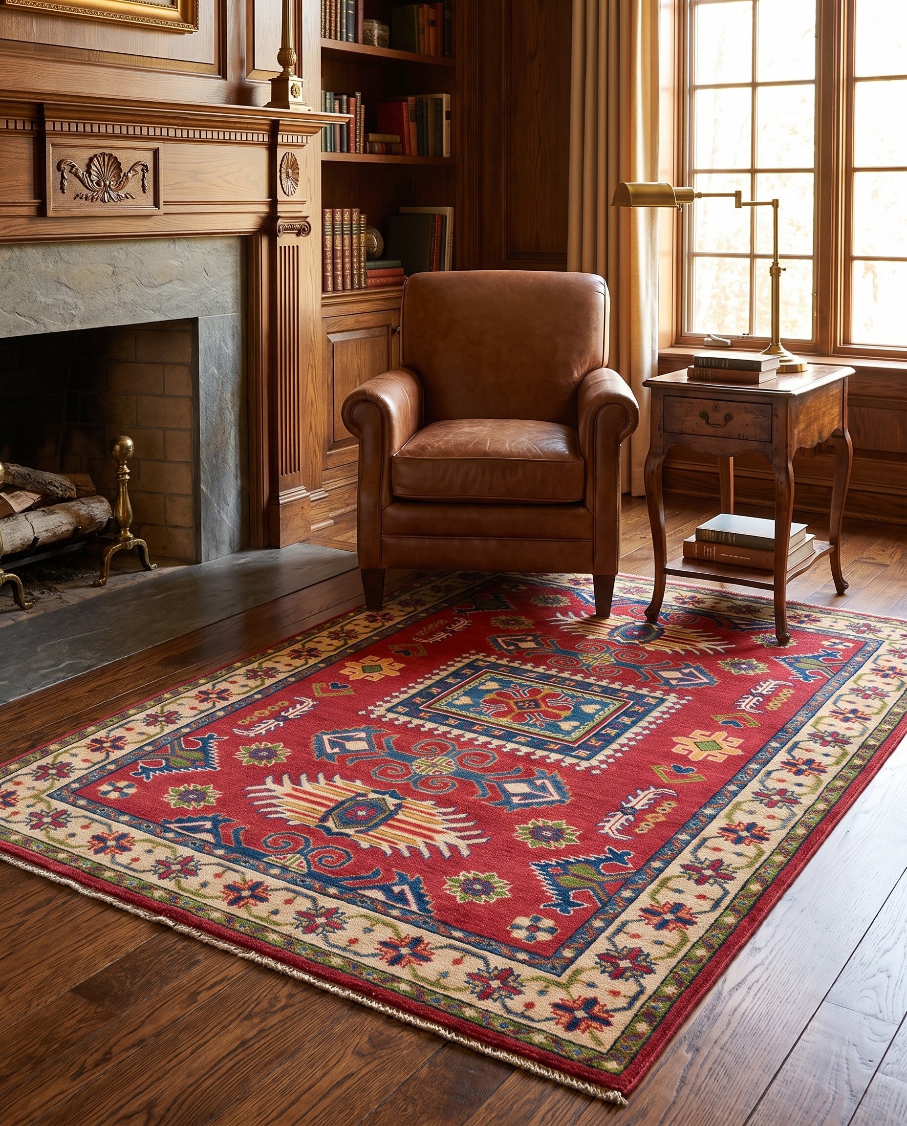 4' 2 x 6' Hand Knotted Kazak Rug