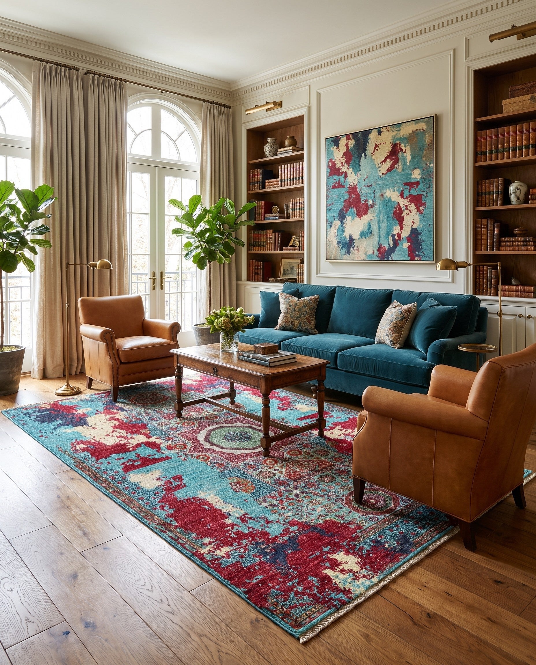 5' 9 x 8' 2 Hand Knotted Mamluk Ziegler Rug