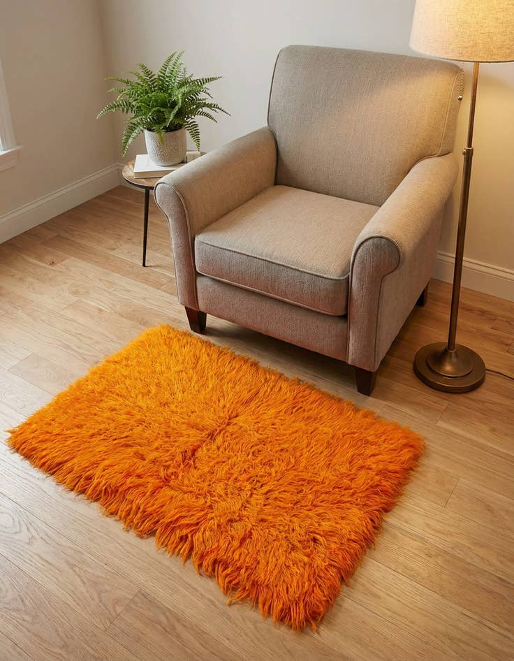 Detail image of 2' 4 x 3' 9 Hand Knotted Moroccan Wool Rug