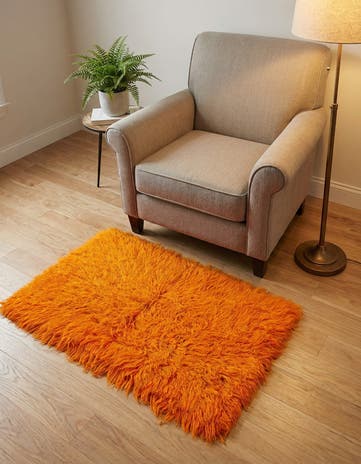 2' 4 x 3' 9 Hand Knotted Moroccan Wool Rug
